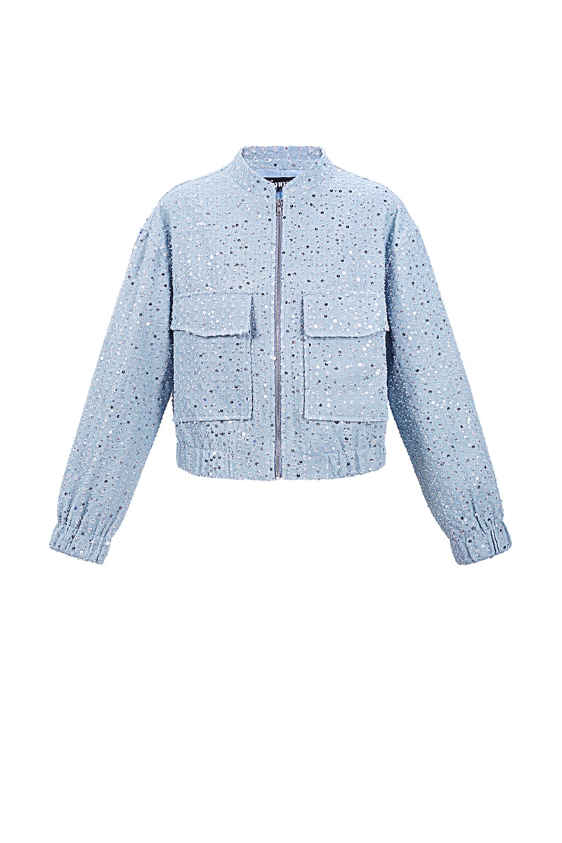 Ysia Jacket Sorea Fashion denim jacket featuring sequin detailing displayed in a studio shot.