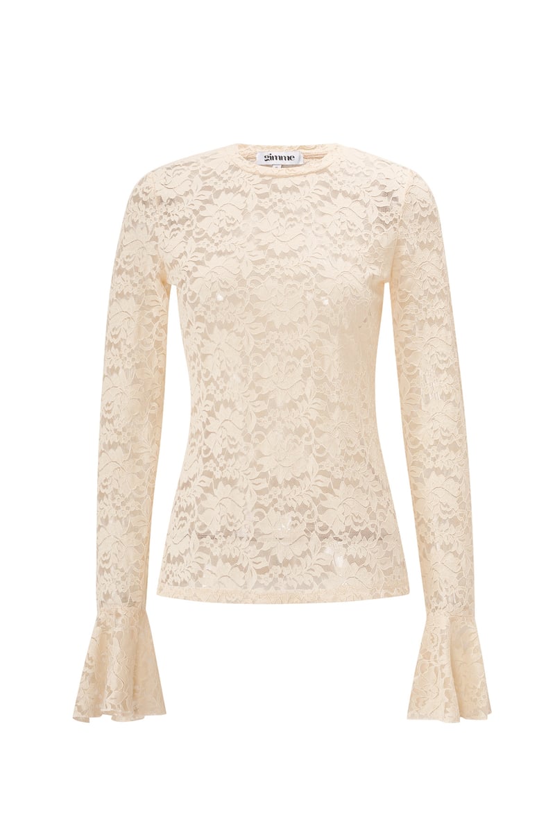 Elva Top Sorea Fashion elegant lace-accent top shown front-facing in a product view.
