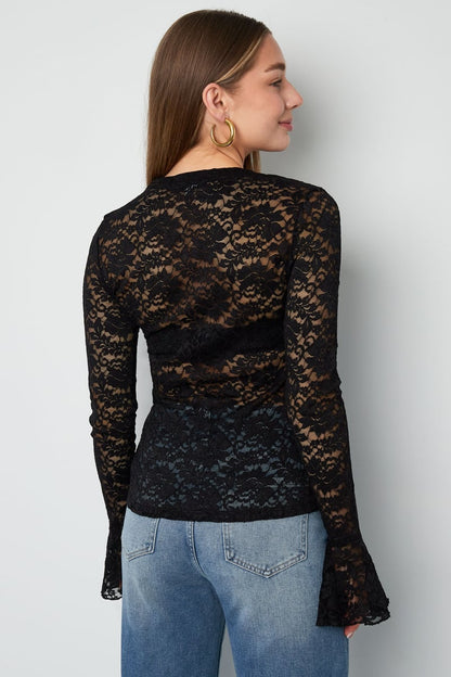 Elva Top Sorea Fashion lace trim top displayed in a studio shot.
